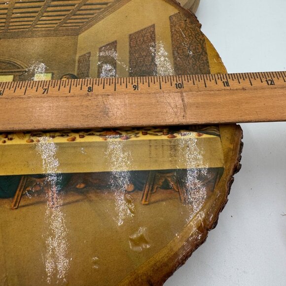 The Last Supper Laquered Wood Wall Art Religious Rustic Home Decor Litho 11 x 9 - Picture 11 of 12